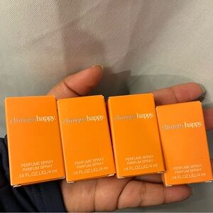 4 New Clinique Happy .14 oz Perfume Spray